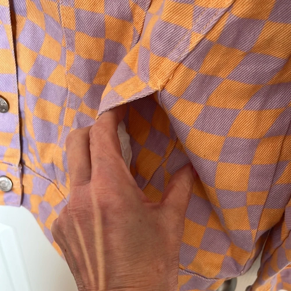 Forever 21 Checkered Jean Jacket - Picture 5 of 10